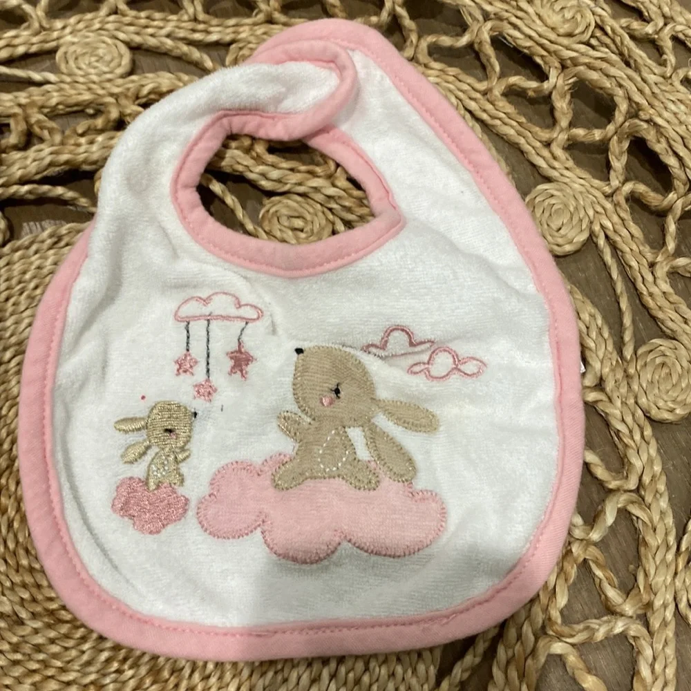 Bundle up with five baby girl bibs